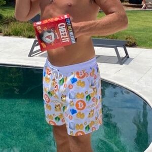 Barstool crypto swim trunks